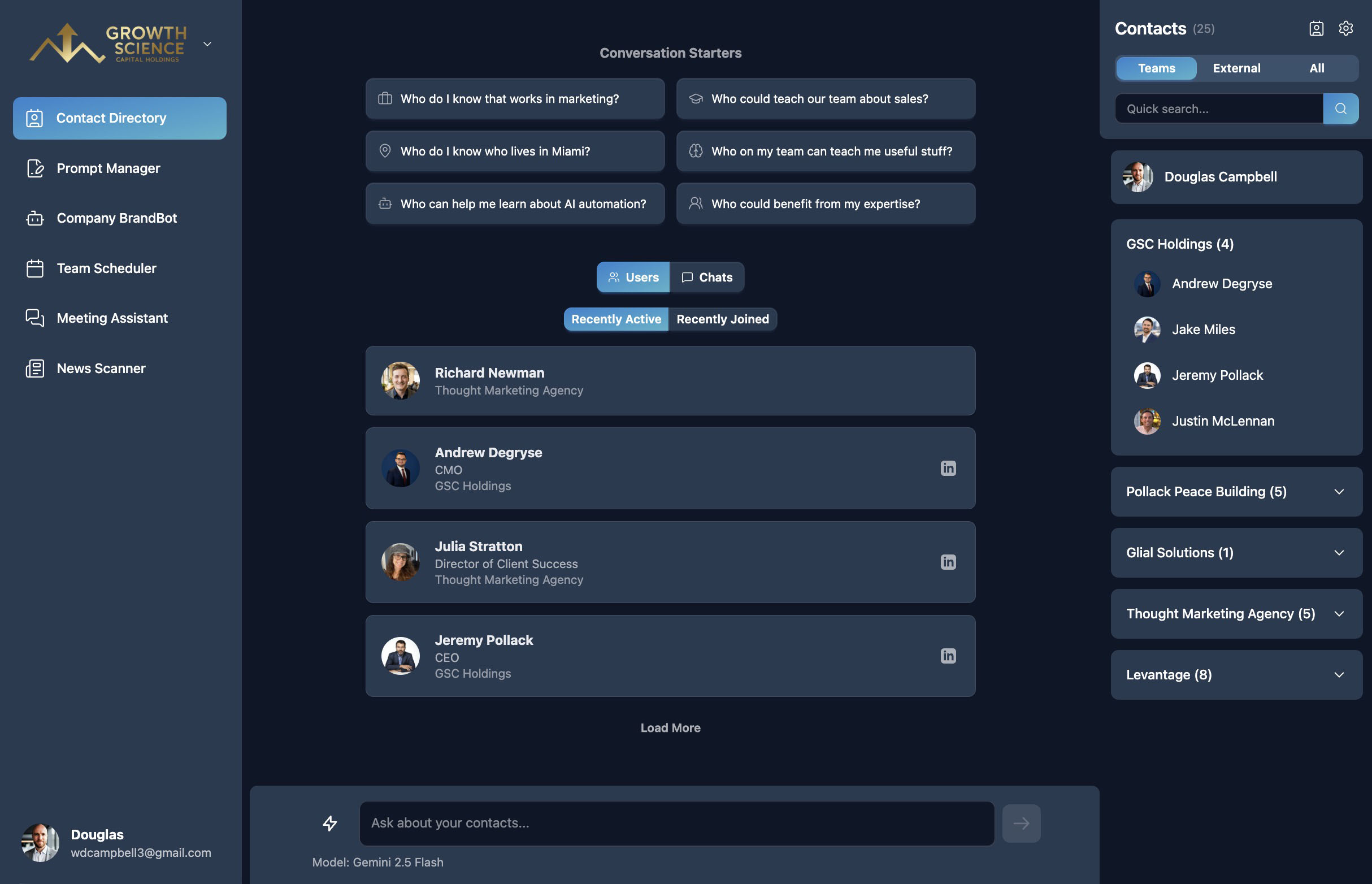 Contact Directory screenshot