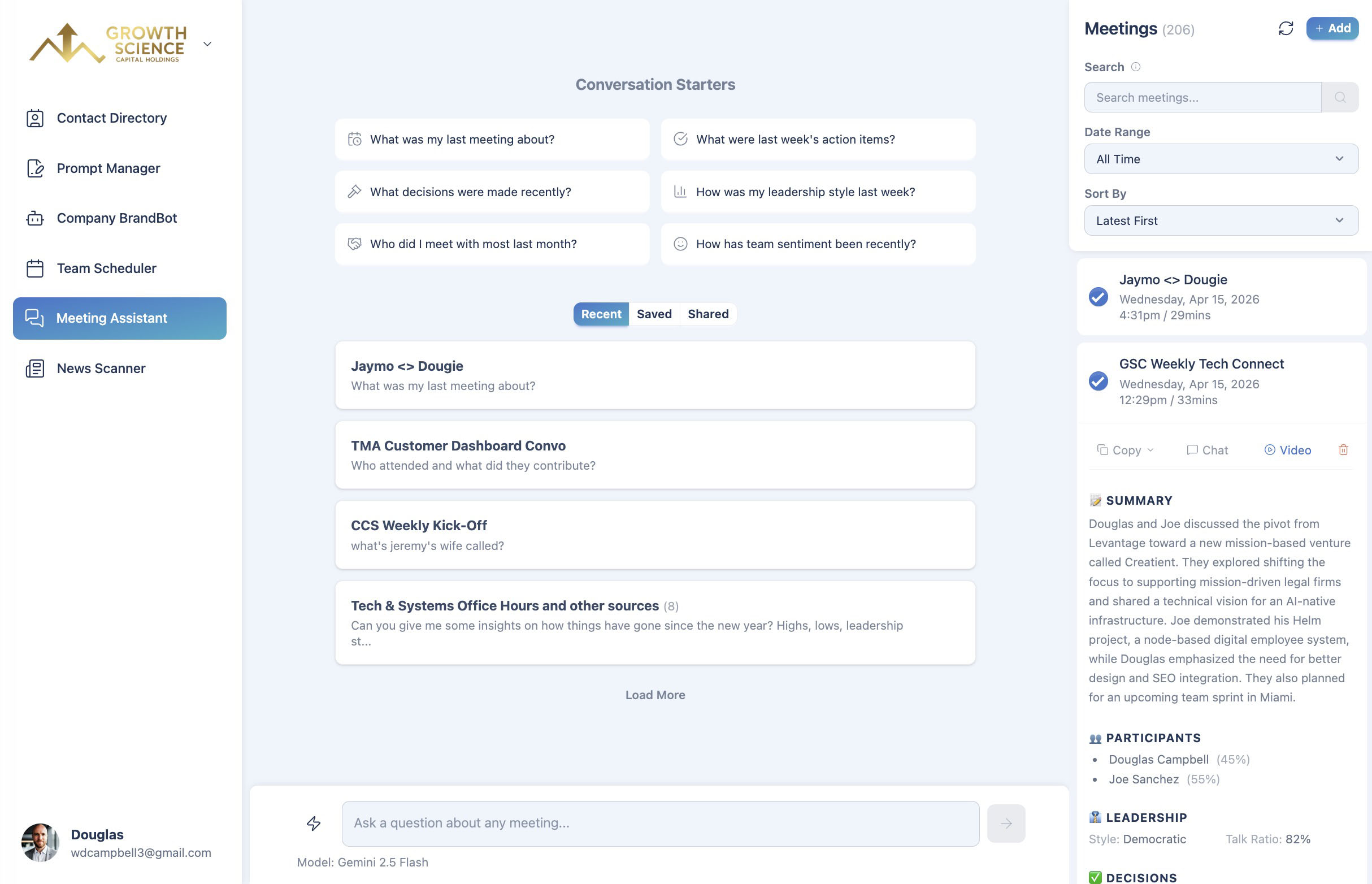 Meeting Assistant screenshot