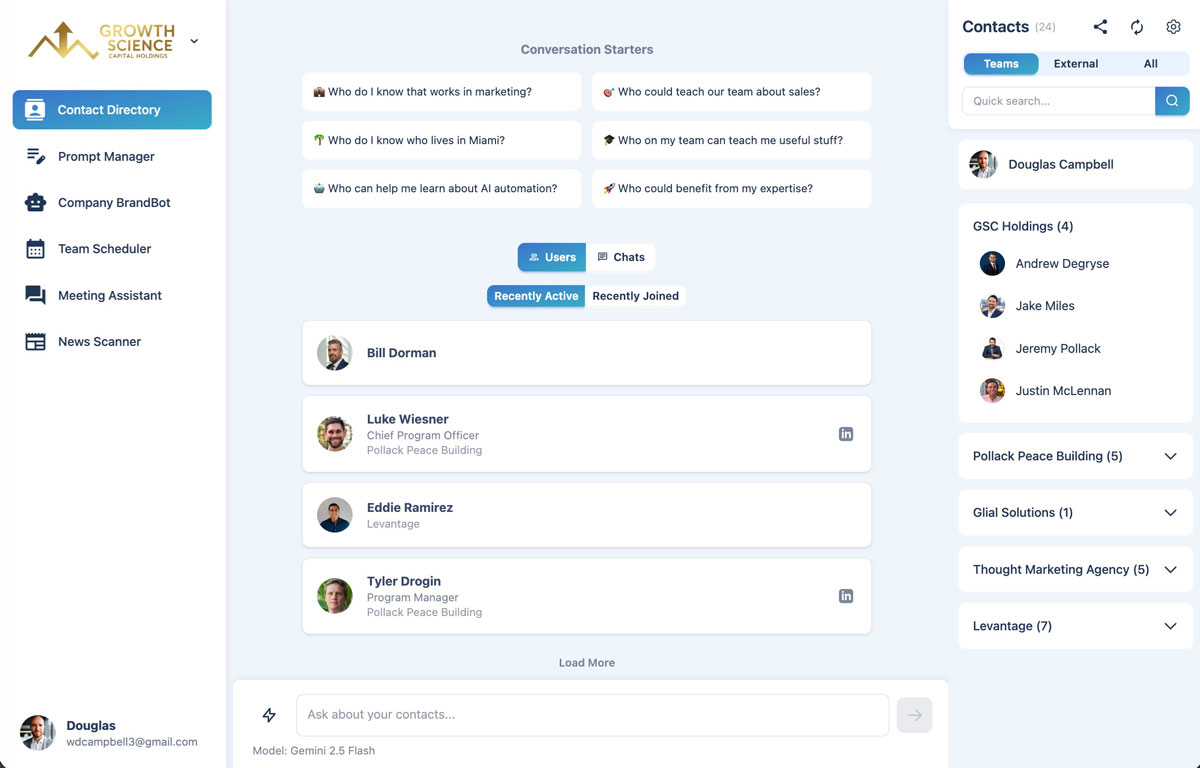Contact Directory screenshot